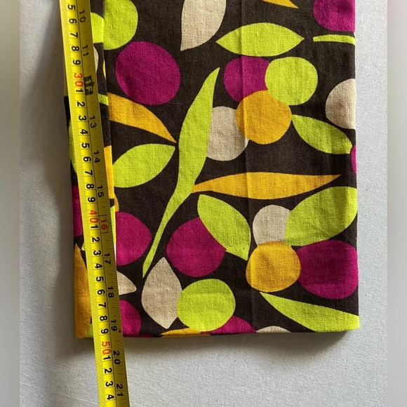 Ideology Linen Cotton blend leaf mural capris pants Sz 4 - Picture 8 of 11